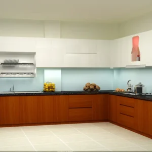 Tủ Bếp Gỗ MDF Mẫu TA4001 Phủ Melamine