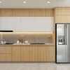 Tủ Bếp Gỗ MDF Mẫu TA4003 Công Nghiệp