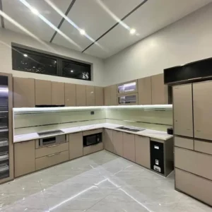 Tủ Bếp Inox Cánh Kính Mẫu TA1005 Chất Lượng