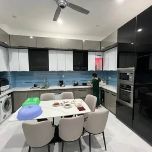 Tủ Bếp Inox Cánh Kính Mẫu TA1007 Trang Nhã