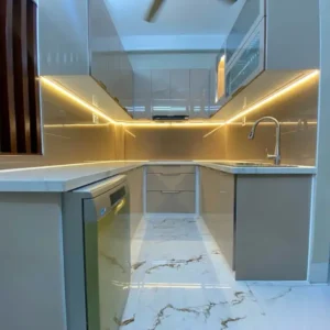 Tủ Bếp Inox Cánh Kính Mẫu TA1009 Đẹp Mắt