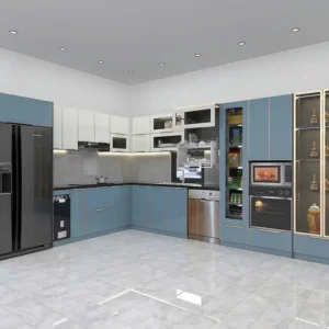 Tủ Bếp Inox Cánh Kính Mẫu TA1010 Tinh Xảo