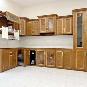 Tủ Bếp Nhôm Cánh Kính Mẫu TA2002 Thẩm Mỹ