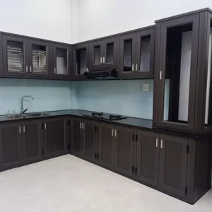 Tủ Bếp Nhôm Cánh Kính Mẫu TA2005 Đặc Sắc