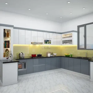 Tủ Bếp Nhựa Picomat Cánh Phủ Acrylic Mẫu TA3004
