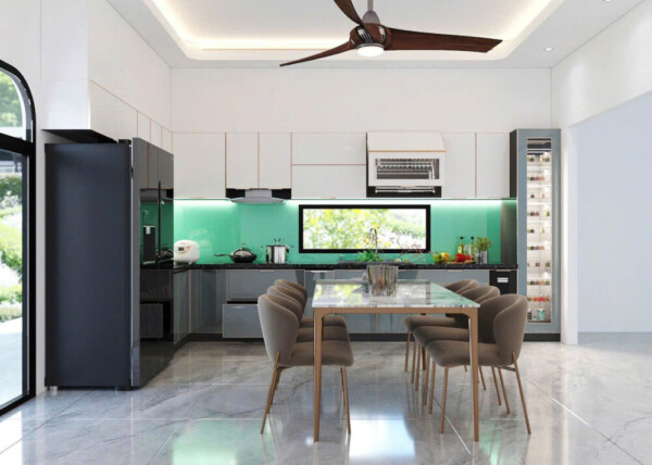 50+ Mẫu tủ bếp inox cánh kính HOT 2026