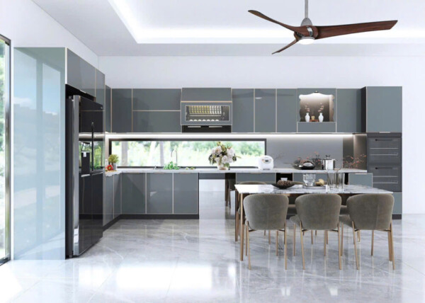 50+ Mẫu tủ bếp inox cánh kính HOT 2026