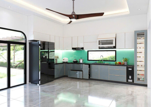 50+ Mẫu tủ bếp inox cánh kính HOT 2026