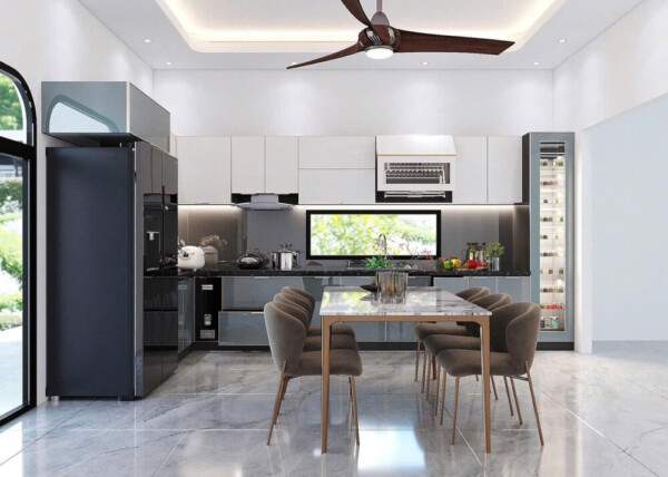 50+ Mẫu tủ bếp inox cánh kính HOT 2026