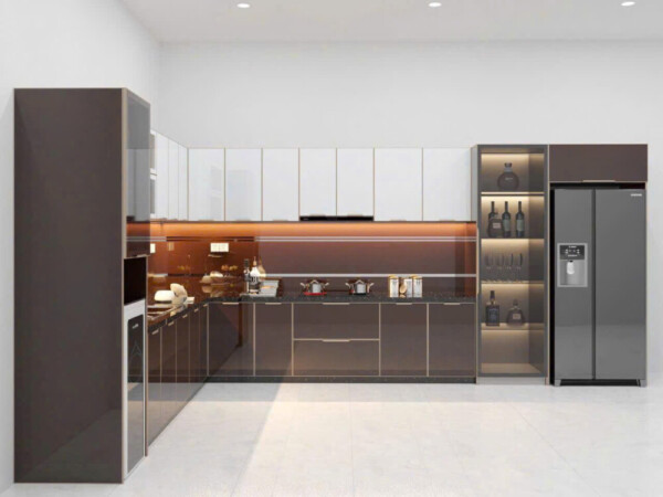 50+ Mẫu tủ bếp inox cánh kính HOT 2026