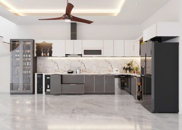 50+ Mẫu tủ bếp inox cánh kính HOT 2026