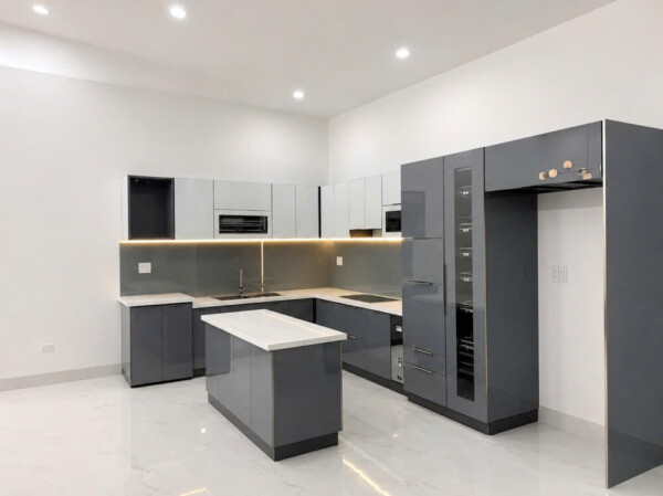 Tủ Bếp Inox Cánh Kính Mẫu TA1007 Trang Nhã