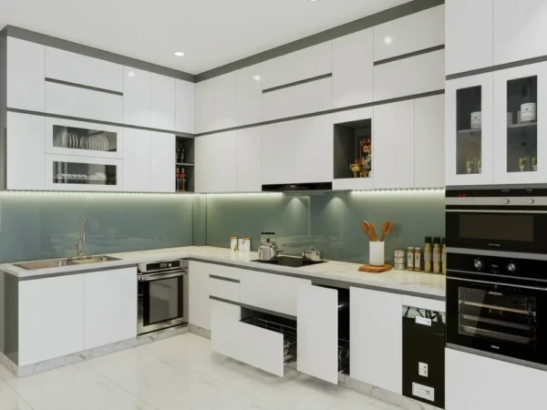 50+ Mẫu tủ bếp nhôm kính HOT 2026