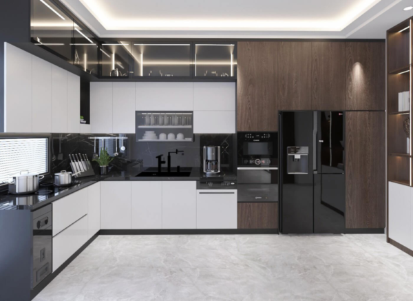 50+ Mẫu tủ bếp nhôm kính HOT 2026